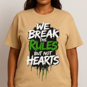 We Break Rules – Unisex Oversized T-shirt