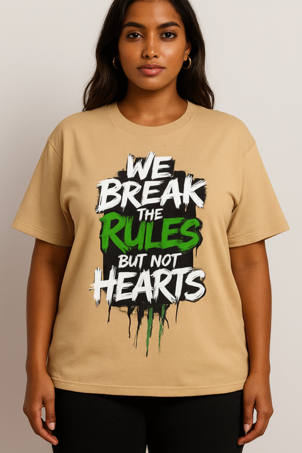 We Break Rules – Unisex Oversized T-shirt