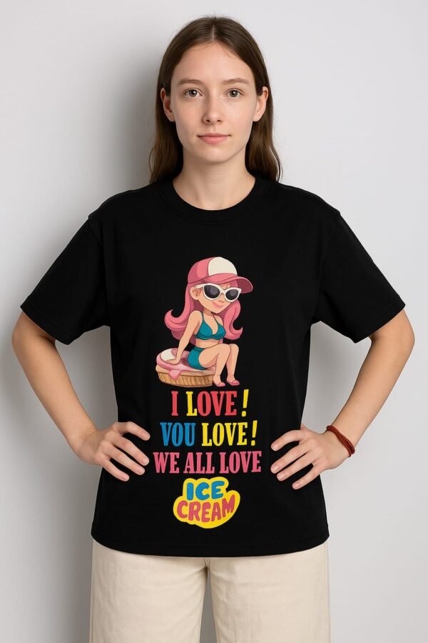 We All Love Ice Cream – Unisex Oversized T-Shirt