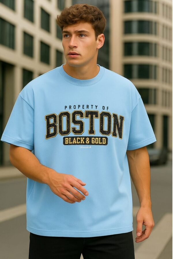 Boston Light Blue – Unisex Oversized T-Shirt