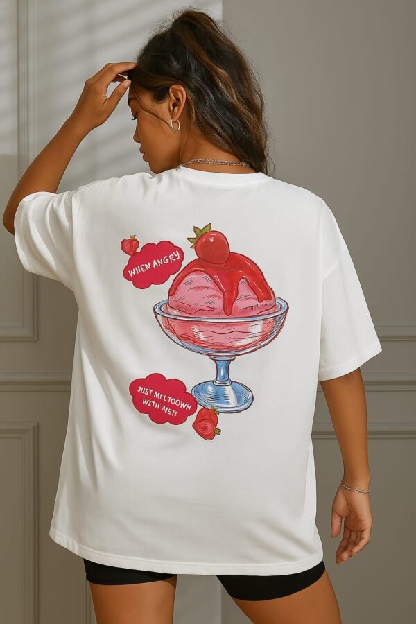 Strawberry Pink Dessert – Unisex Oversized T-shirt