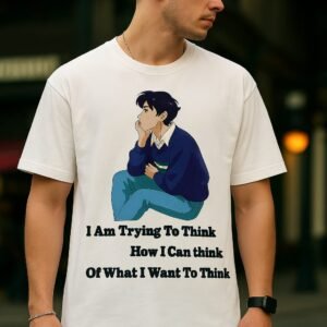 I Am Trying to Think – Unisex Oversized T-Shirt